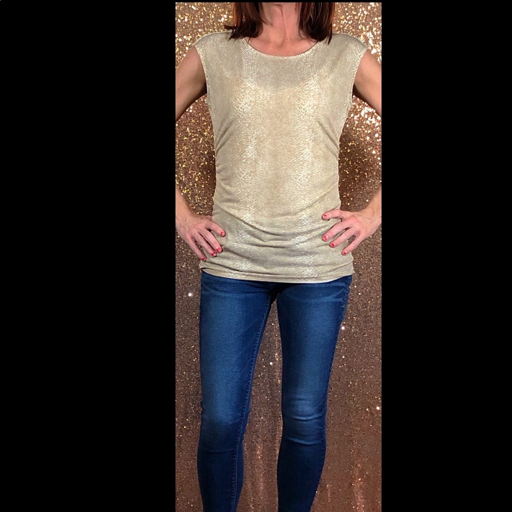 Calvin Klein Snakeskin print Sleeveless Top-NWT!